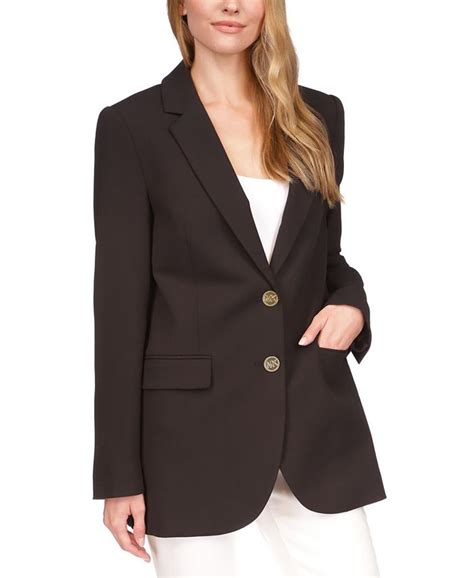 women's two button boyfriend blazer